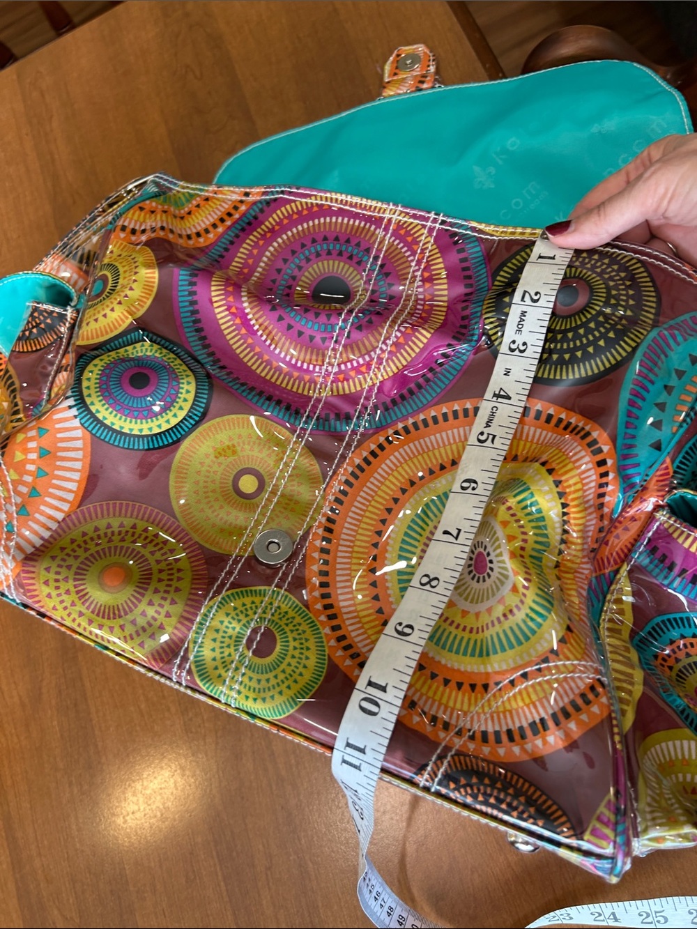 Kalemcom New Orleans Colorful Circle Print Diaper Bag with pouch - Multicolor - Picture 14 of 14
